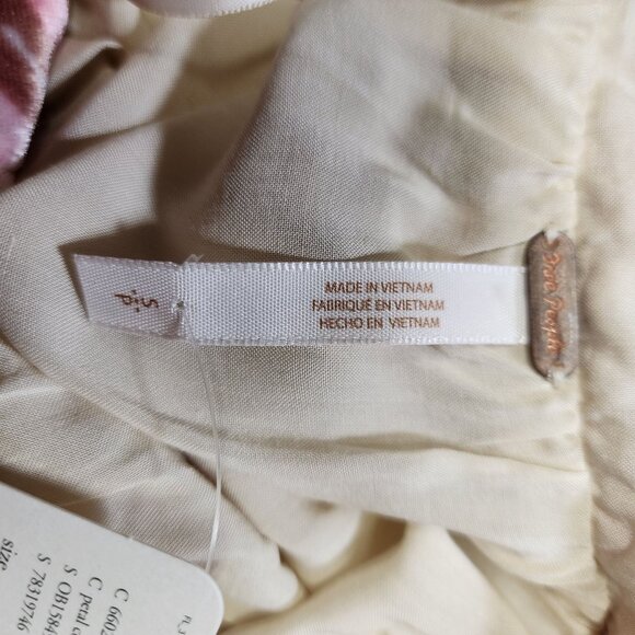 Free People Velvet Mini Dress In Petal Combo Size S NWT - Picture 13 of 16